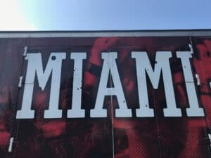 Miami Football Moving Truck