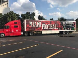 Miami Football Moving Truck