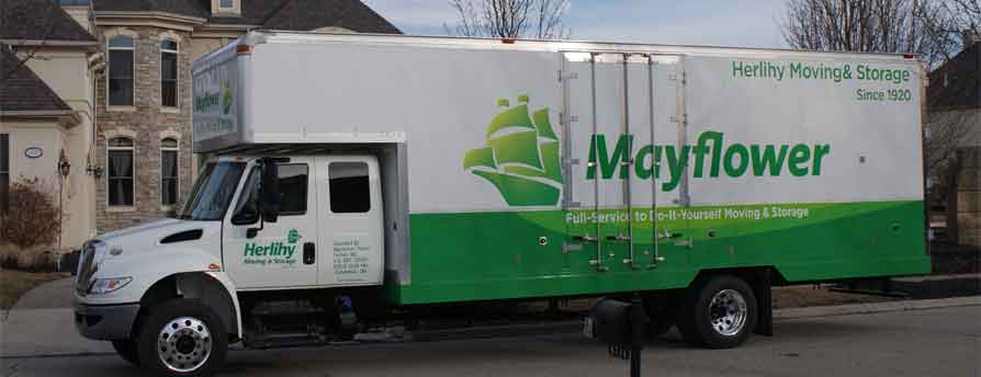 local mover truck in front of house